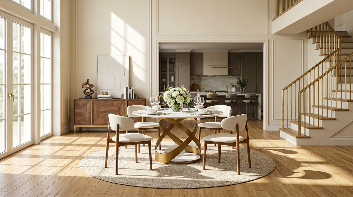Dimi (WH/BRZ) Dining Room Set by New Era Innovations at Eve Furniture