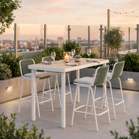 Dimira Natural Outdoor Bar Table by Zuomod at Eve Furniture