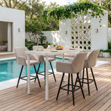 Dimira Natural Outdoor Bar Table by Zuomod at Eve Furniture