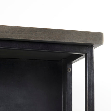 Dimitra Dark Iron W/Glass Doors Kitchen Island by Mercana at Eve Furniture