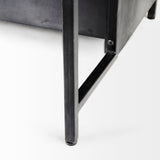 Dimitra Dark Iron W/Glass Doors Kitchen Island by Mercana at Eve Furniture