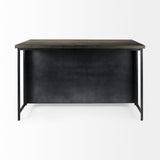 Dimitra Dark Iron W/Glass Doors Kitchen Island by Mercana at Eve Furniture
