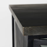 Dimitra Dark Iron W/Glass Doors Kitchen Island by Mercana at Eve Furniture