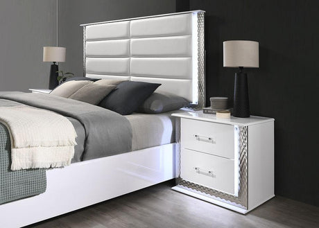 Dina Led White Platform Bedroom Set by New Era Innovations at Eve Furniture