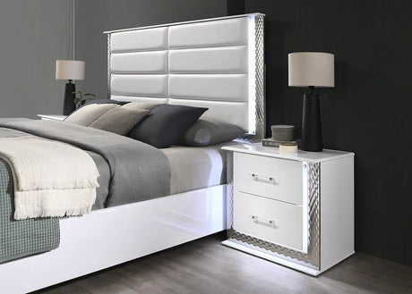 Dina Led White Platform Bedroom Set by New Era Innovations at Eve Furniture