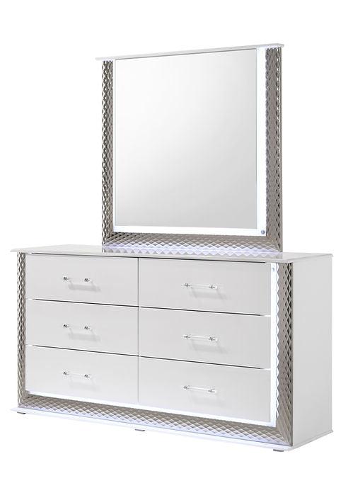 Dina Led White Platform Bedroom Set by New Era Innovations at Eve Furniture