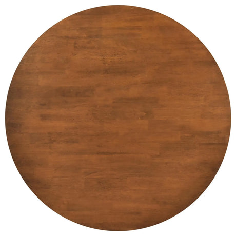 Dinah Walnut 5-Piece Round Solid Wood Dining Set by Coaster at Eve Furniture