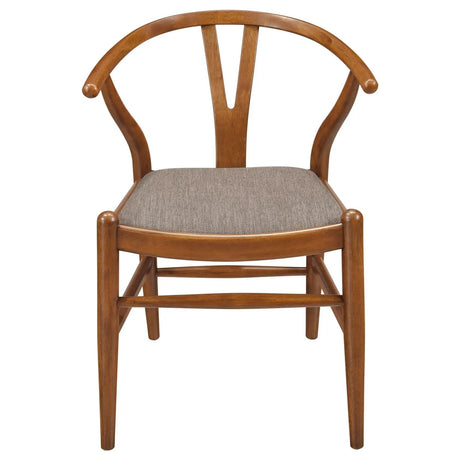 Dinah Walnut 5-Piece Round Solid Wood Dining Set by Coaster at Eve Furniture
