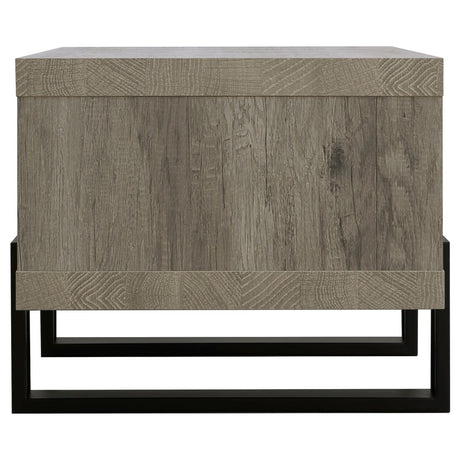Dinard Gray Driftwood Coffee Table with Shelf by Coaster at Eve Furniture