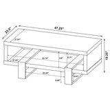 Dinard Latte Engineered Wood Cocktail Coffee Table by Coaster at Eve Furniture