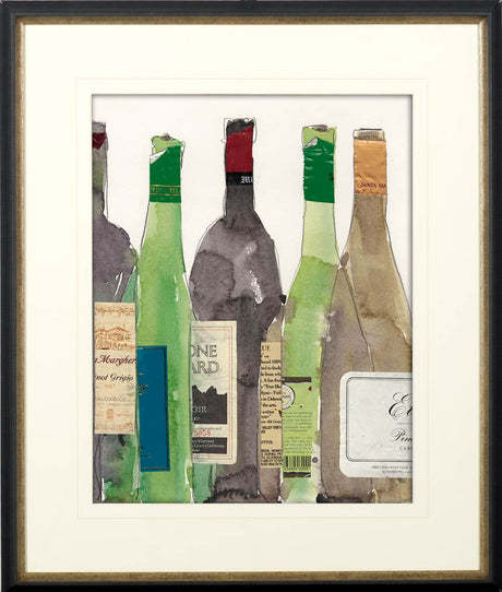 Dinner Party I by Samuel Dixon a Hand Embellished Textured Framed Art Print Matted under Glass by Mercana at Eve Furniture