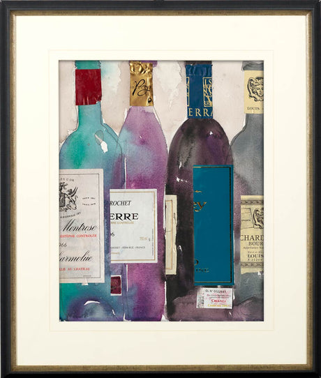 Dinner Party II by Samuel Dixon a Hand Embellished Textured Framed Art Print Matted under Glass by Mercana at Eve Furniture