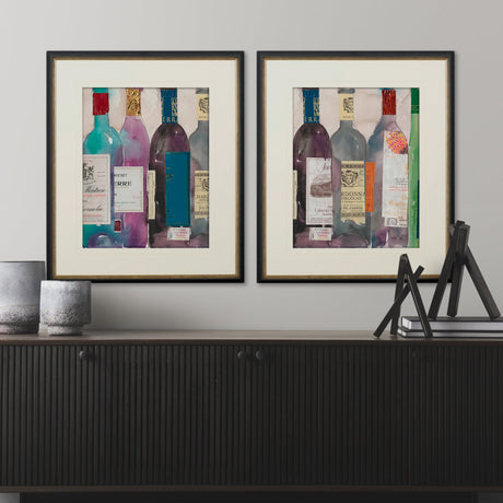 Dinner Party II by Samuel Dixon a Hand Embellished Textured Framed Art Print Matted under Glass by Mercana at Eve Furniture