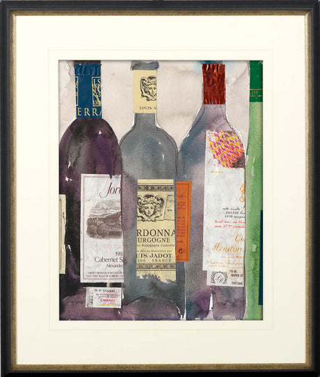 Dinner Party III by Samuel Dixon a Hand Embellished Textured Framed Art Print Matted under Glass by Mercana at Eve Furniture