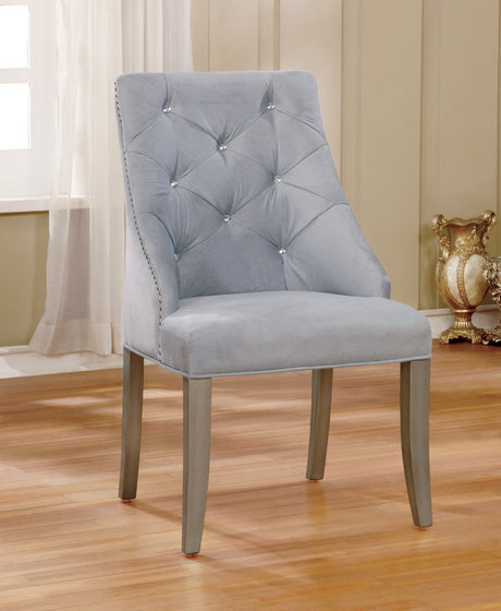 Diocles Silver/Gray 7-Piece Dining Room Set by Furniture of America at Eve Furniture