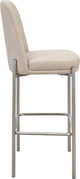 Dion Camel/Brushed Nickel Upholstered Bar Stool (Set of 2) by Modus Furniture at Eve Furniture
