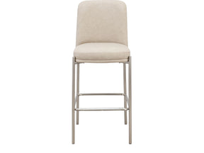 Dion Camel/Brushed Nickel Upholstered Bar Stool (Set of 2) by Modus Furniture at Eve Furniture