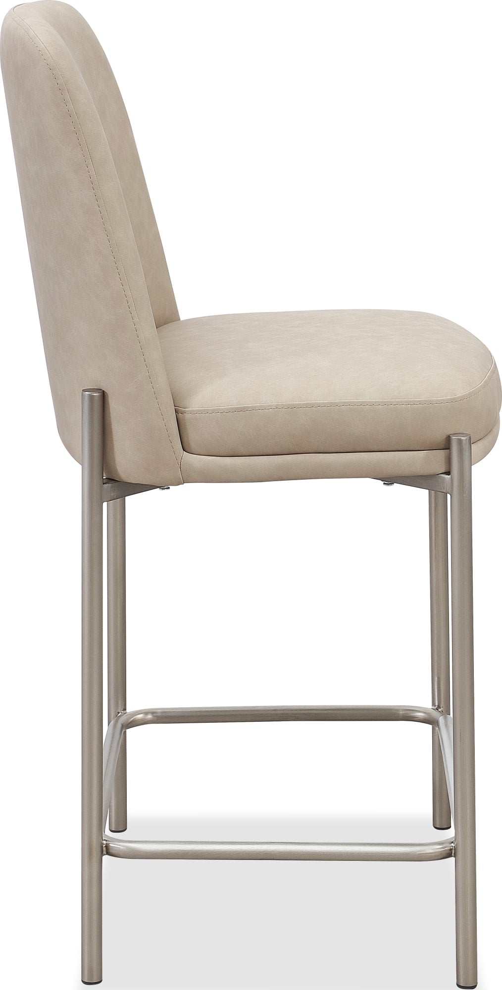Dion Camel/Brushed Nickel Upholstered Counter Stool (Set of 2) by Modus Furniture at Eve Furniture
