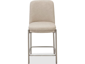 Dion Camel/Brushed Nickel Upholstered Counter Stool (Set of 2) by Modus Furniture at Eve Furniture