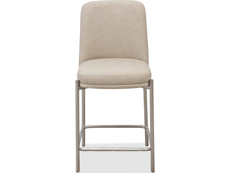 Dion Camel/Brushed Nickel Upholstered Counter Stool (Set of 2) by Modus Furniture at Eve Furniture