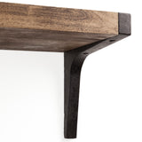 Dion I Brown Wood W/Black Metal Wall Shelf by Mercana at Eve Furniture
