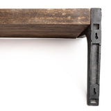 Dion I Brown Wood W/Black Metal Wall Shelf by Mercana at Eve Furniture