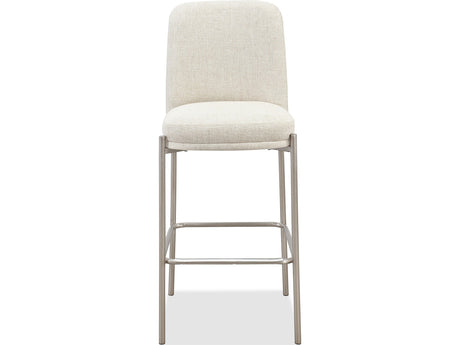 Dion Natural/Brushed Nickel Upholstered Bar Stool (Set of 2) by Modus Furniture at Eve Furniture