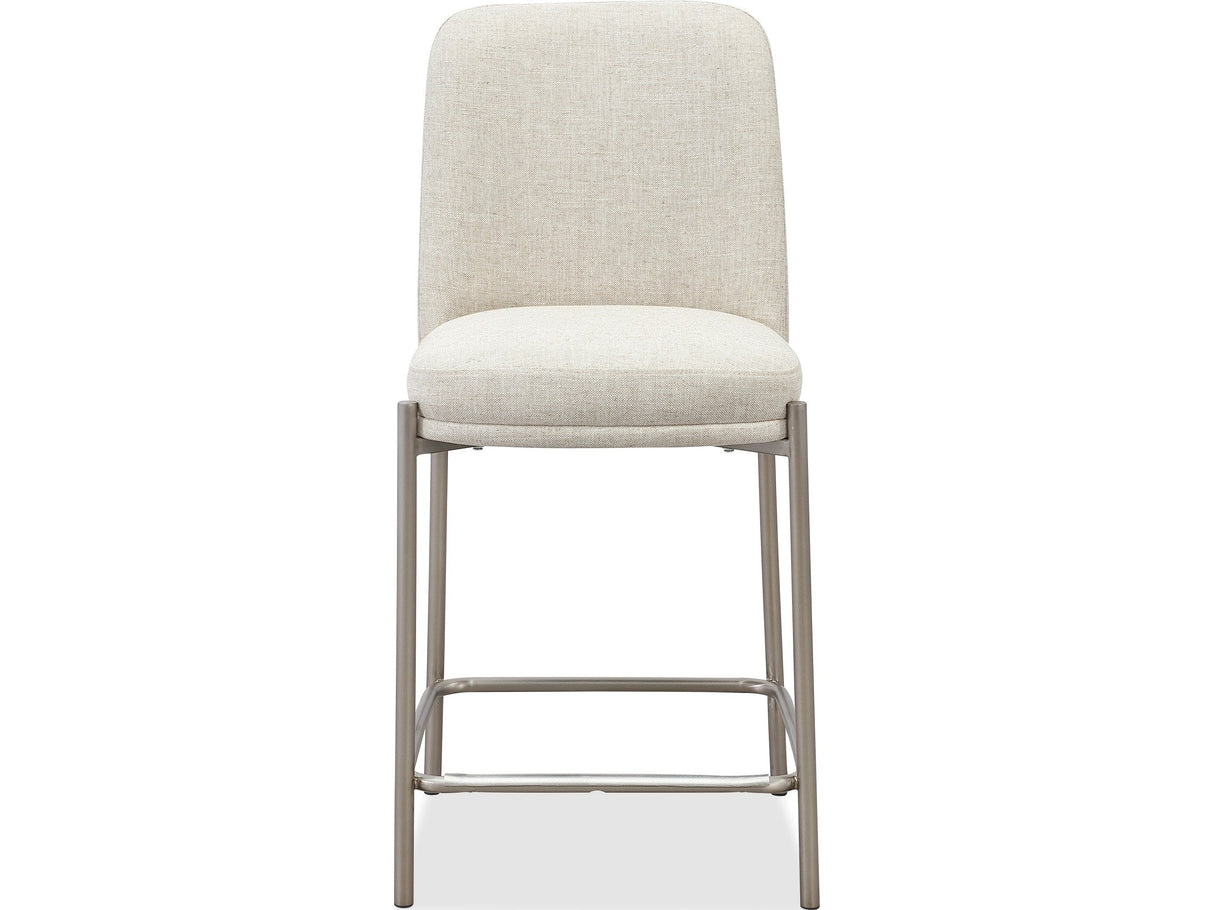 Dion Natural/Brushed Nickel Upholstered Counter Stool (Set of 2) by Modus Furniture at Eve Furniture