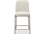 Dion Natural/Brushed Nickel Upholstered Counter Stool (Set of 2) by Modus Furniture at Eve Furniture