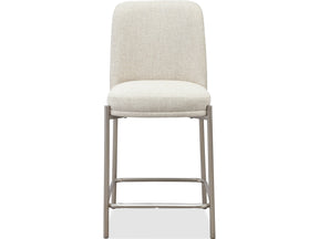 Dion Natural/Brushed Nickel Upholstered Counter Stool (Set of 2) by Modus Furniture at Eve Furniture