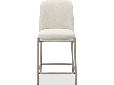 Dion Natural/Brushed Nickel Upholstered Counter Stool (Set of 2) by Modus Furniture at Eve Furniture