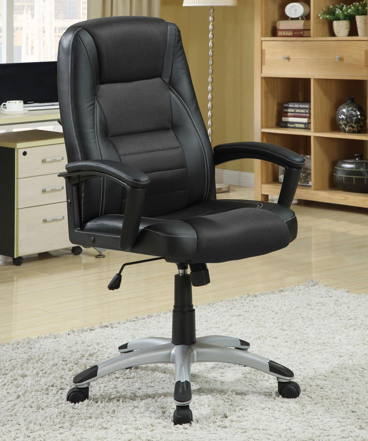 Dione Black Adjustable Height Office Chair