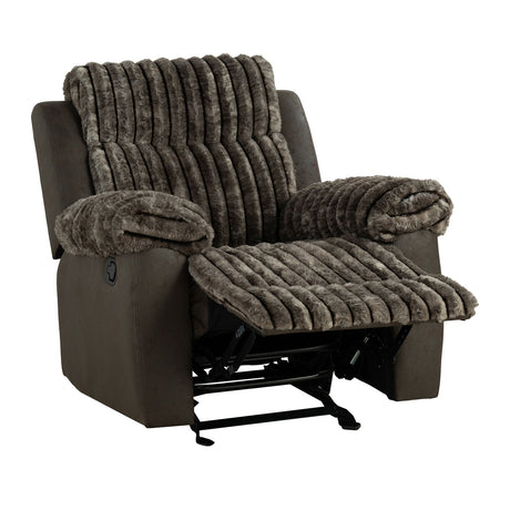 Dionysus Brown Manual Glider Recliner by Furniture of America at Eve Furniture