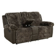 Dionysus Brown Manual Reclining Loveseat by Furniture of America at Eve Furniture