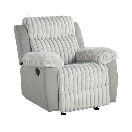 Dionysus Gray Manual Glider Recliner by Furniture of America at Eve Furniture
