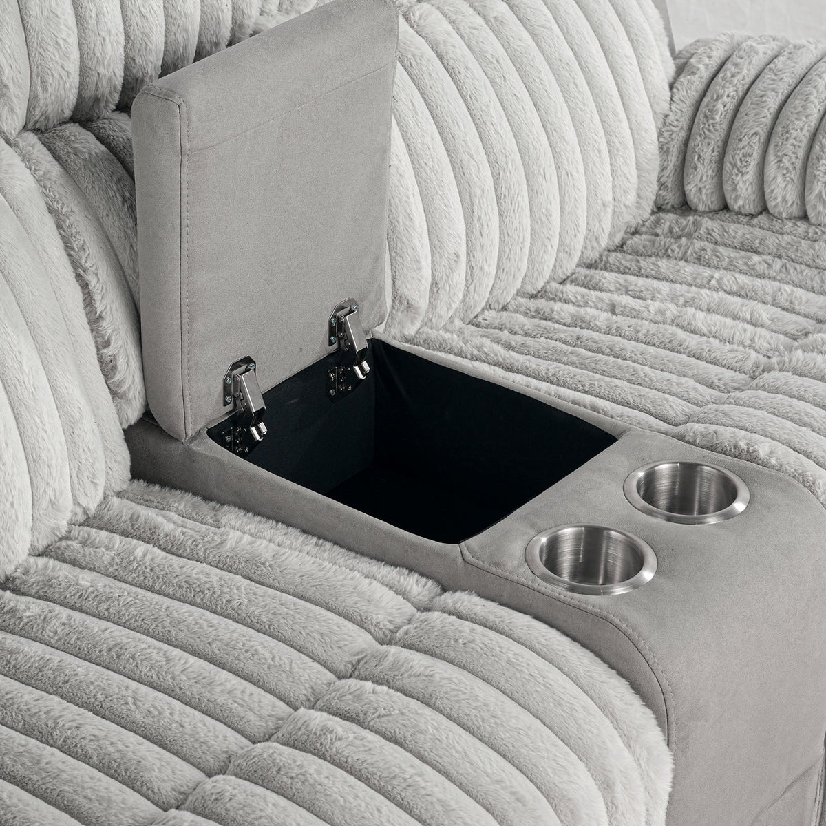 Dionysus Gray Manual Reclining Sofa