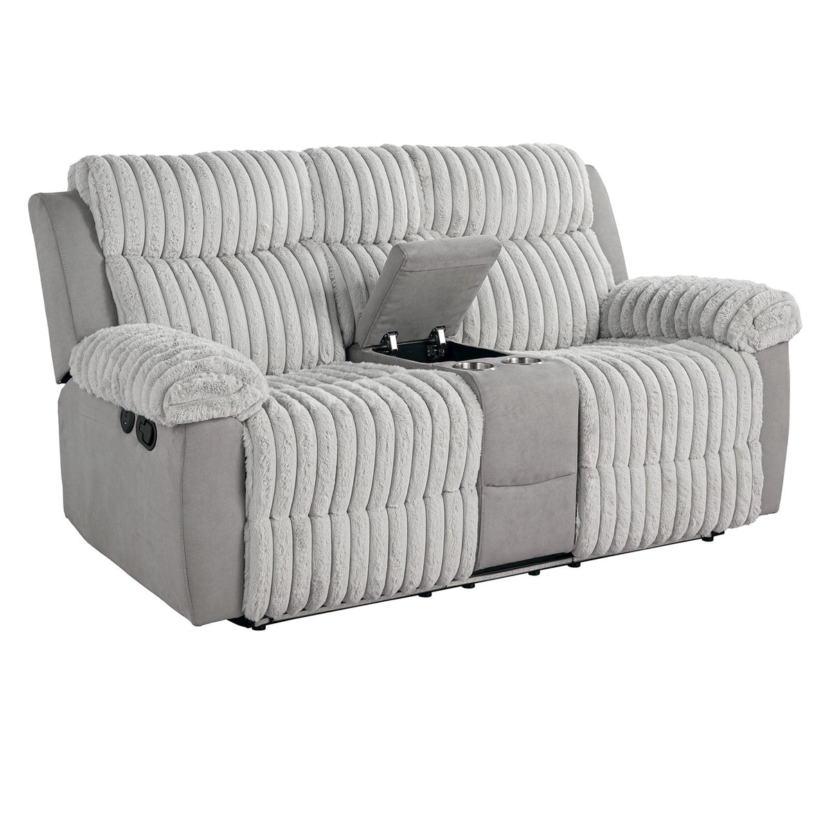 Dionysus Gray Manual Reclining Sofa