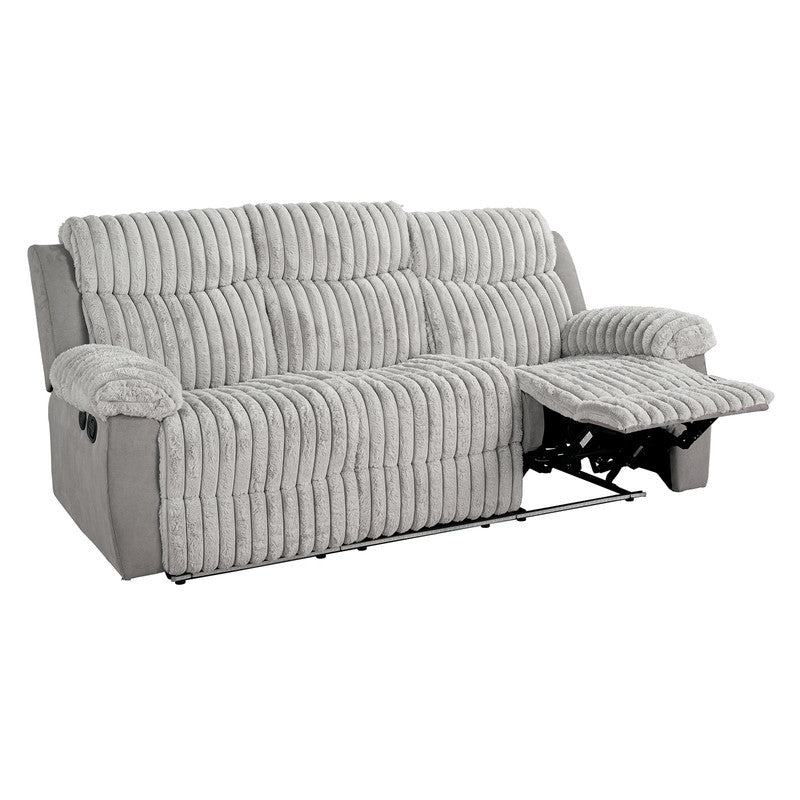 Dionysus Gray Manual Reclining Sofa & Loveseat by Furniture of America at Eve Furniture