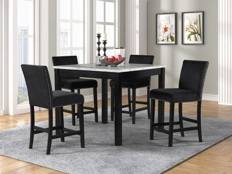 Dior - Black Pub 5-Piece Counter Height Set by Happy Homes at Eve Furniture