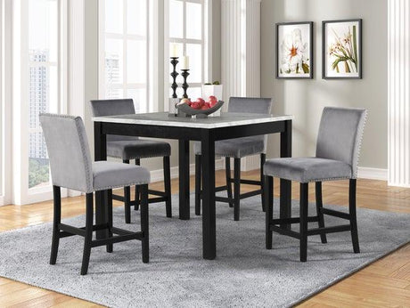 Dior - Grey Pub 5-Piece Counter Height Set by Happy Homes at Eve Furniture