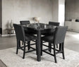 Dior Oynx Black 5-Piece Counter Height Set by Happy Homes at Eve Furniture
