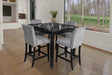 Dior Oynx Gray 5-Piece Counter Height Set by Happy Homes at Eve Furniture