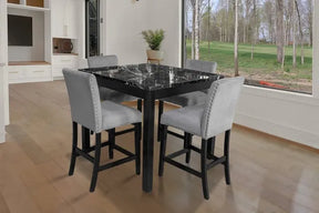 Dior Oynx Gray 5-Piece Counter Height Set by Happy Homes at Eve Furniture