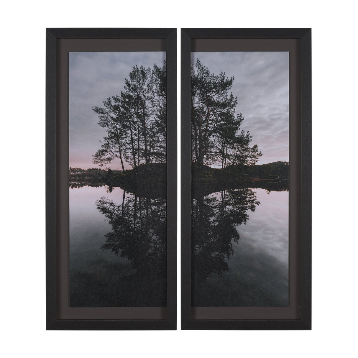 Diptych (Set of 2) by Thomas Tepstad Berge Hand-Embellish TextureFramePhoto Print Matted under Glass by Mercana at Eve Furniture