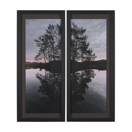 Diptych (Set of 2) by Thomas Tepstad Berge Hand-Embellish TextureFramePhoto Print Matted under Glass by Mercana at Eve Furniture