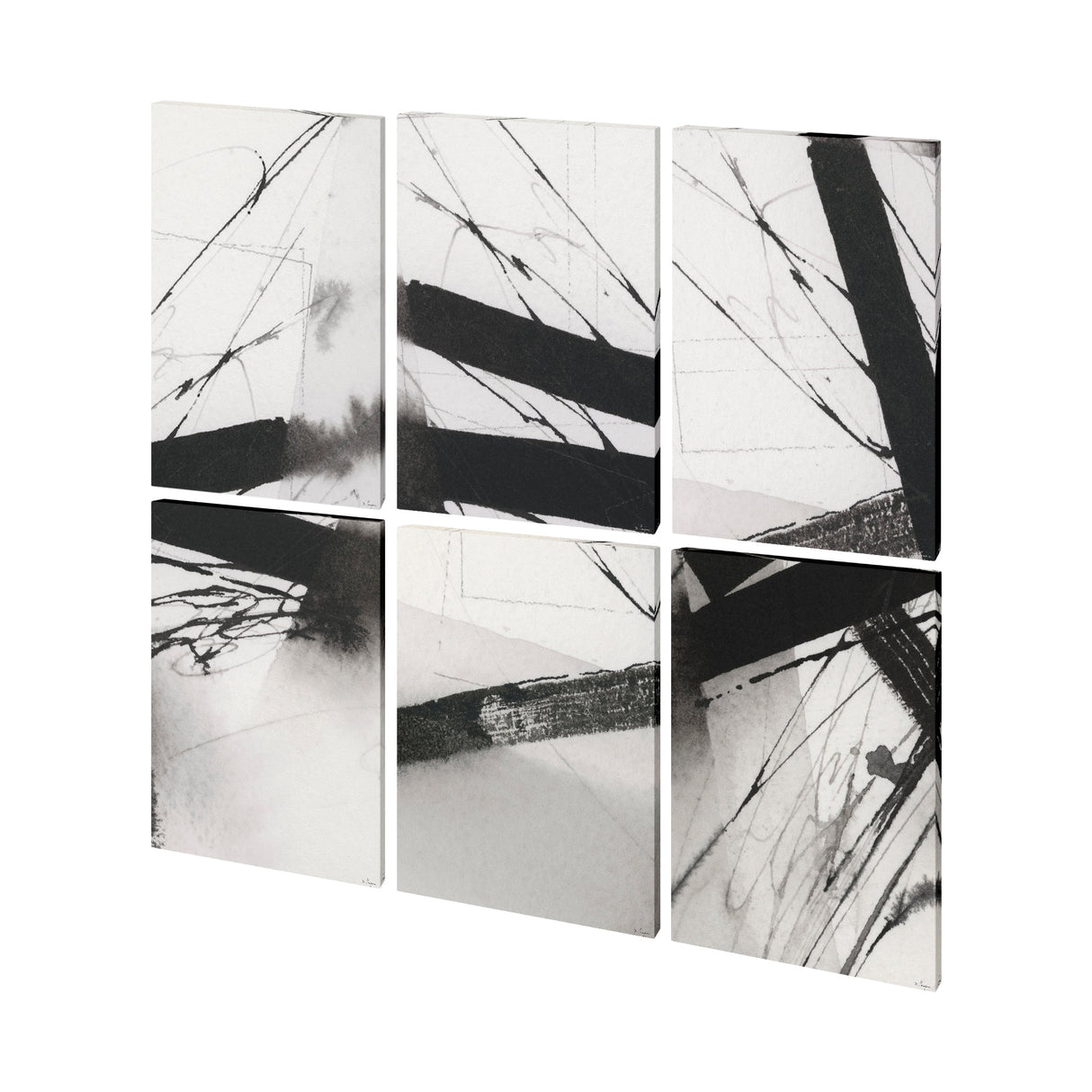 Directions I(Set 6) by Mercana Studio a Hand Embellished Textured Canvas by Mercana at Eve Furniture