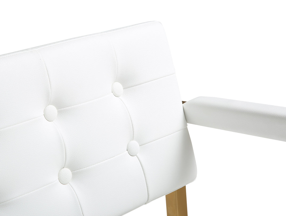 Director Performance Vegan Leather Stool with Gold Base by TOV Furniture at Eve Furniture