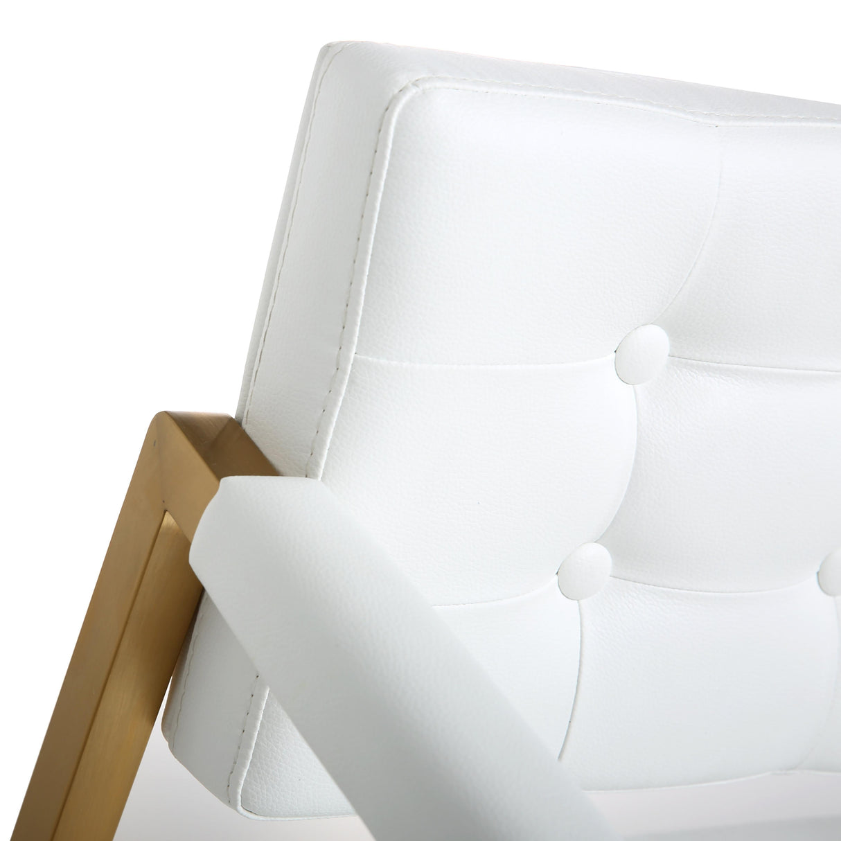 Director Performance Vegan Leather Stool with Gold Base by TOV Furniture at Eve Furniture