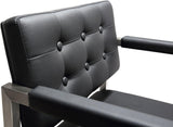 Director Performance Vegan Leather Stool with Silver Base by TOV Furniture at Eve Furniture