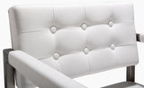 Director Performance Vegan Leather Stool with Silver Base by TOV Furniture at Eve Furniture